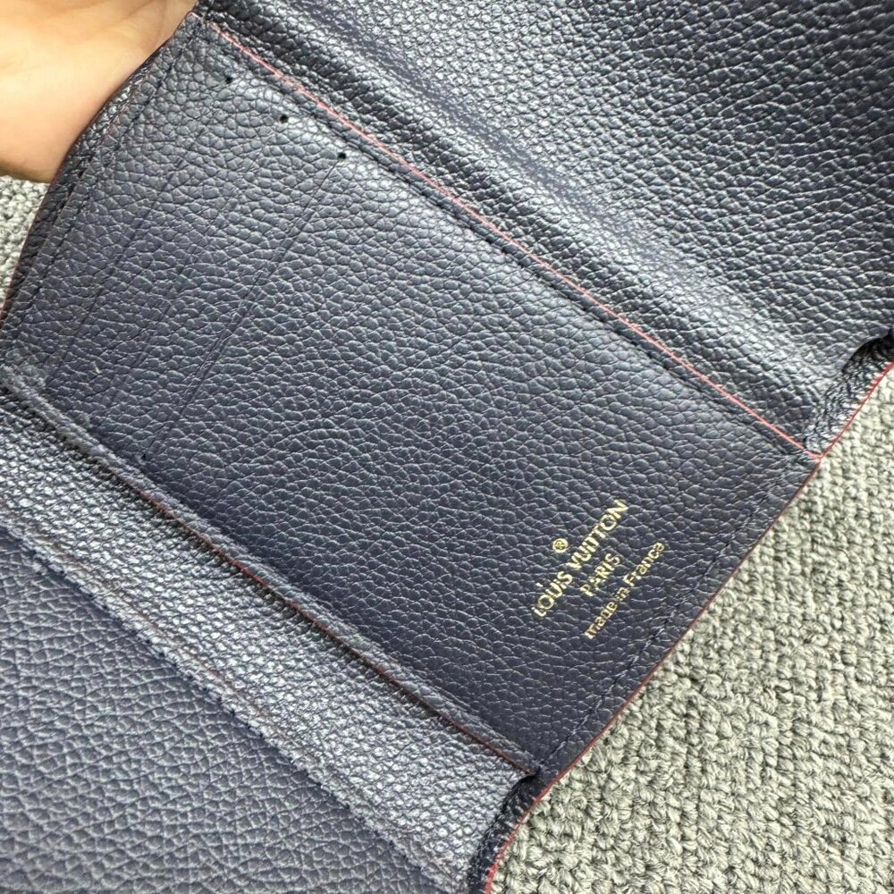 Authentic Louis Vuitton Victorine Navy Monogram Leather Wallet - Picture 12 of 15